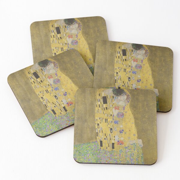 Item preview, Gustav Klimt The Kiss Gold Leaf Art Nouveau Painting designed and sold by Sticker Tonic.