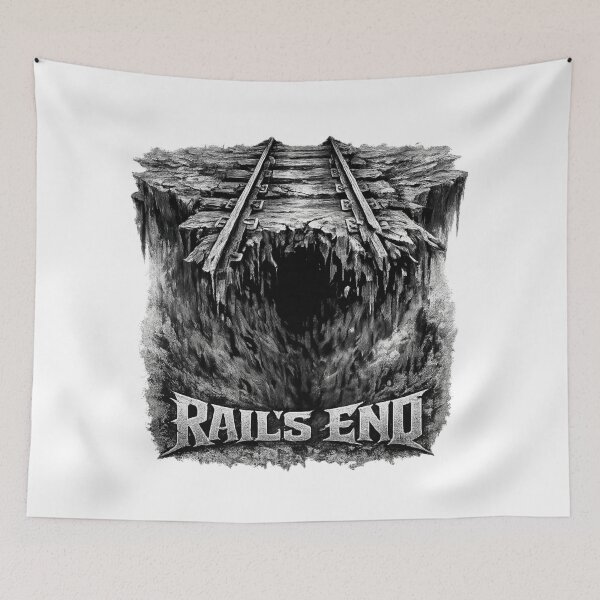 Item preview, RAIL'S END – Dark Railroad Abyss Graphic designed and sold by AleksKos.