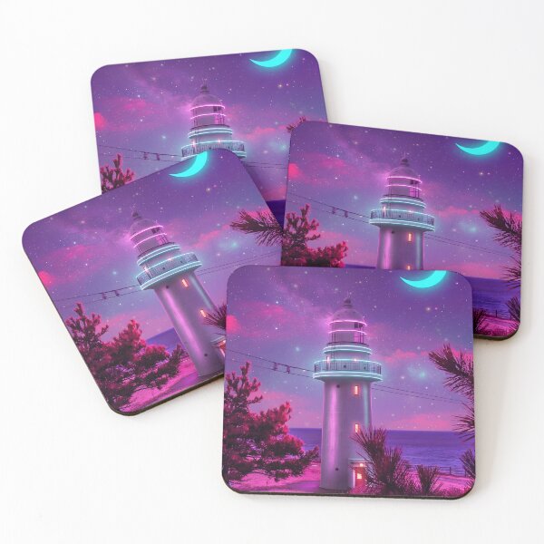 Item preview, Cyber Lighthouse - Neon Coast Dream designed and sold by Inari Designs.