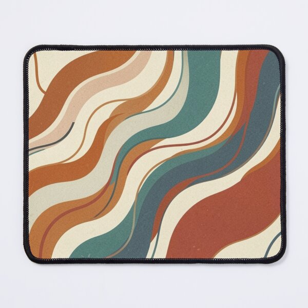 Item preview, Retro Abstract Wavy Lines Vintage 70s Aesthetic Pattern Design designed and sold by GrowNest.