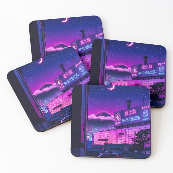 Item preview, Mount Fuji Neon Skyline - Motel Night designed and sold by Inari Designs.