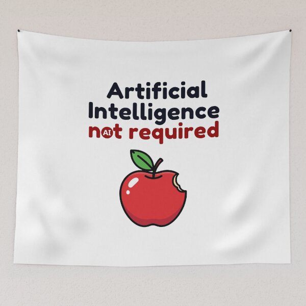 Item preview, An Apple a Day Keeps Artificial Intelligence Away! designed and sold by MPC-Mince-Pies.