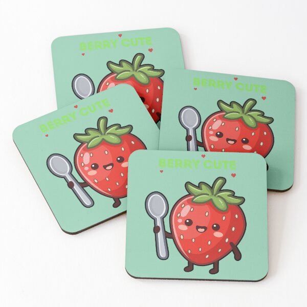 Artikelvorschau, Niedliches Erdbeer-Beeren-T-Shirt für Kinder | Kawaii-Frucht-Cartoon-Design | Lustiges, ästhetisches T-Shirt entworfen und verkauft von Fun Mood Prints .