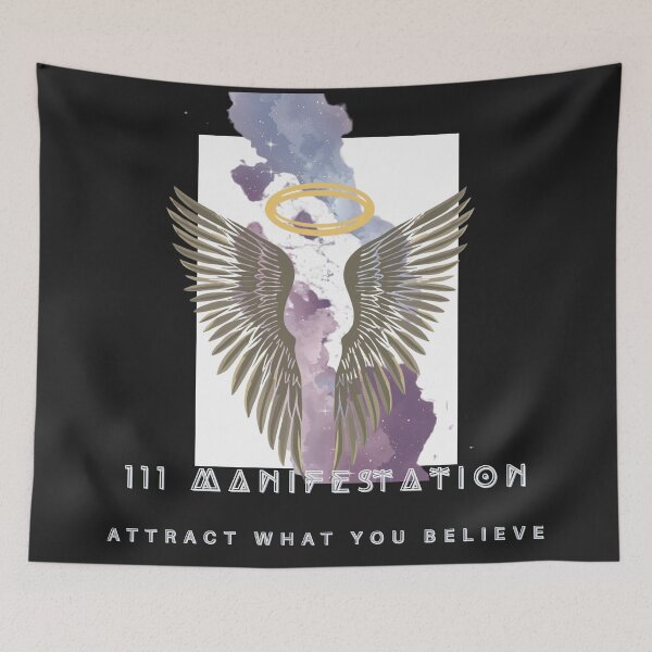 Item preview, 111 Manifestation Angel Number – Attract WHAT YOU BELIEVE Spiritual Aesthetic Typography Design designed and sold by CosmicQuietLab.