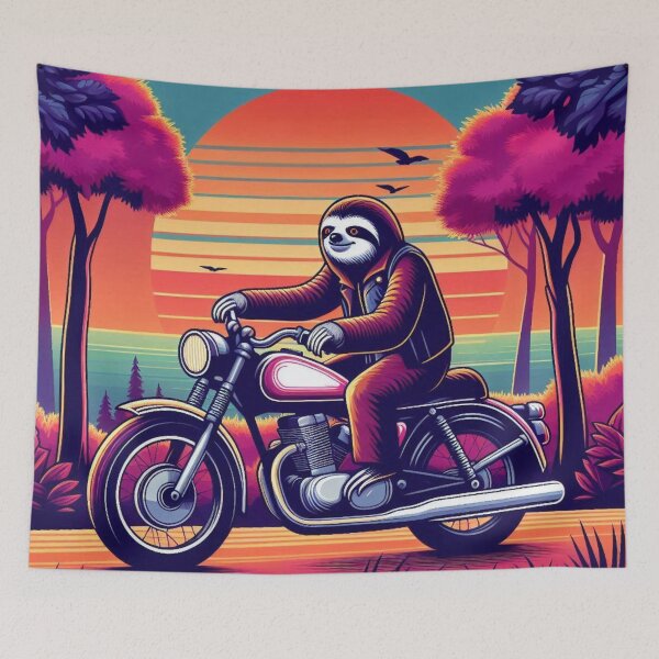 Item preview, Sloth Rider – Sunset Forest Journey designed and sold by Dogandesighn.