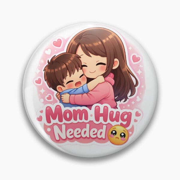 Item preview, Cute Mom Hug Needed Sticker ? | Emotional Chibi Mother Child Love | Kawaii Pink Aesthetic Sticker designed and sold by Sidra digital art 8277237.