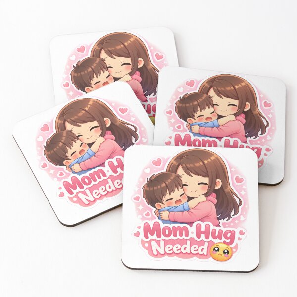 Item preview, Cute Mom Hug Needed Sticker ? | Emotional Chibi Mother Child Love | Kawaii Pink Aesthetic Sticker designed and sold by Sidra digital art 8277237.