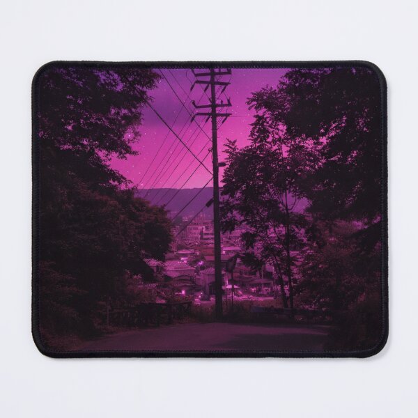 Item preview, Japanese Summer Night Road - Electric Purple designed and sold by Inari Designs.