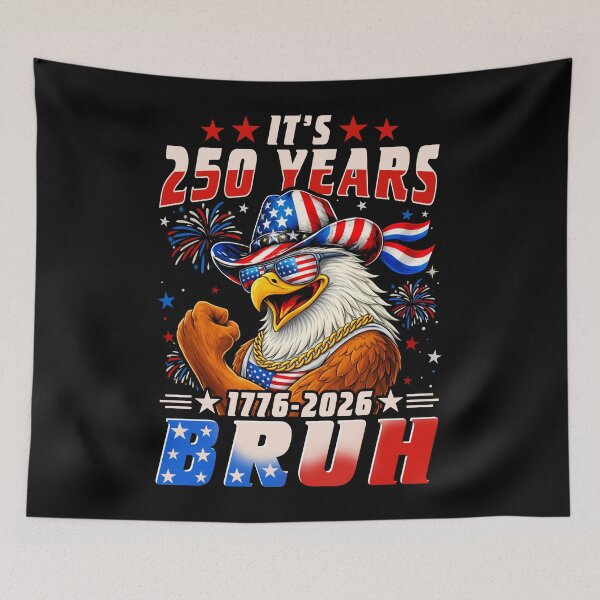 Item preview, Bruh Patriotic Eagle Flag 250 Years 1776-2026 4th of July designed and sold by schoolofbullies.