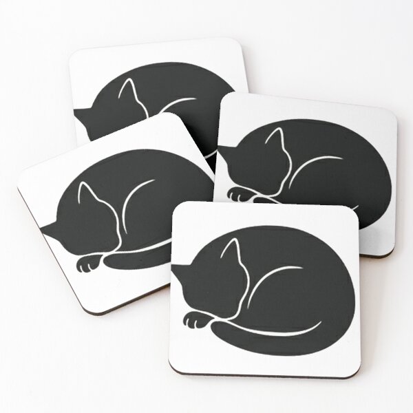 Item preview, Minimal Line Art-Sleeping Cat designed and sold by DinsignStudio.