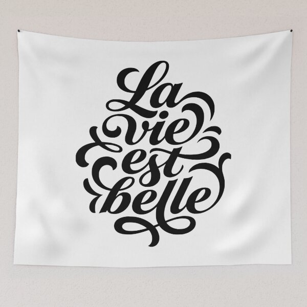 Item preview, La Vie Est Belle French Life Is Beautiful Quote designed and sold by AntiqueImages.
