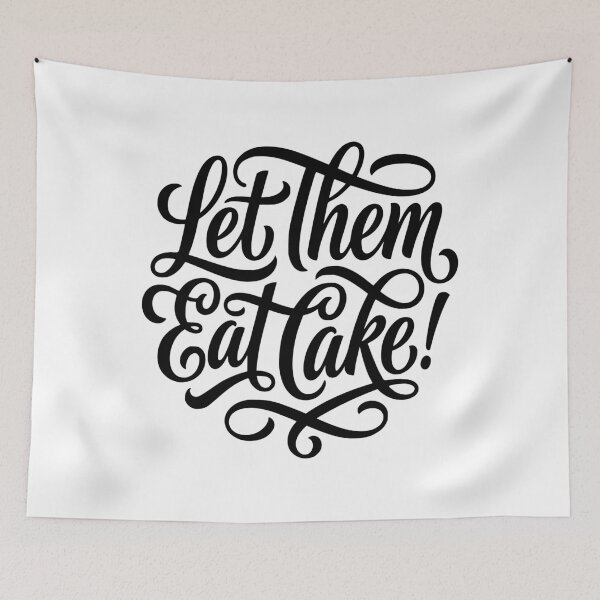 Item preview, Let Them Eat Cake Sarcastic Foodie Quote designed and sold by AntiqueImages.