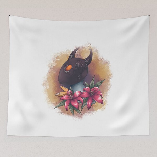 Item preview, Masked character with flowers - digital painting  designed and sold by WintherLizard.
