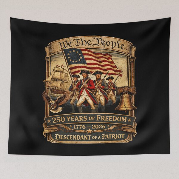 Item preview, Descendant of Patriot, 250th Anniversary USA Heritage designed and sold by schoolofbullies.