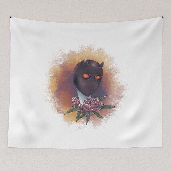 Item preview, Masked character with flowers - digital painting designed and sold by WintherLizard.