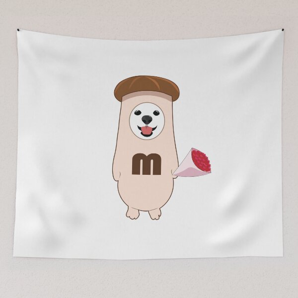 Item preview, Funny Mushroom Dog Giving Flowers designed and sold by CHIMURI.
