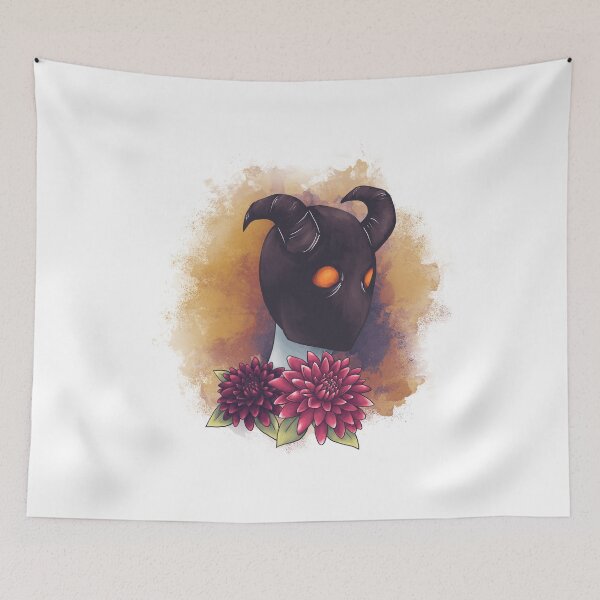 Item preview, Masked character with flowers - digital painting designed and sold by WintherLizard.