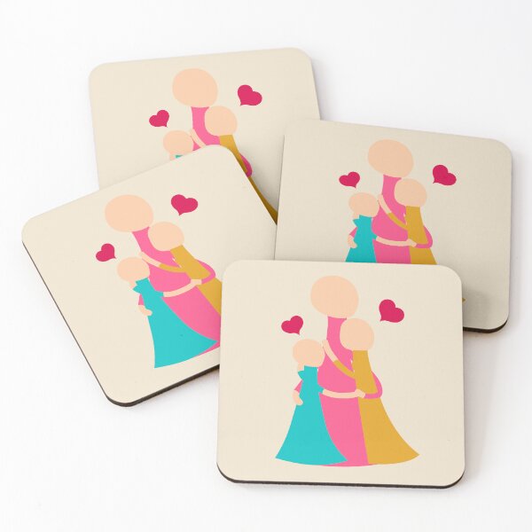 Item preview, Mother and Children Hug - Mother’s Day Illustration on creme designed and sold by CreaTwinkles.