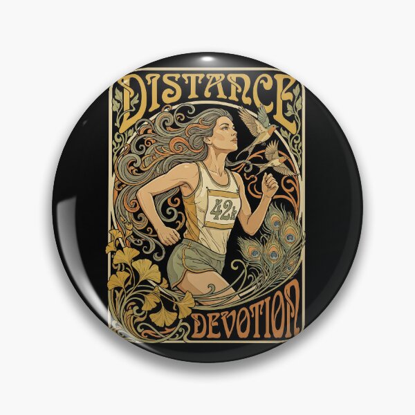 Item preview, Distance Devotion 42k Woman Runner Art Nouveau Birds Peacock Feather Floral designed and sold by graphixpolash.