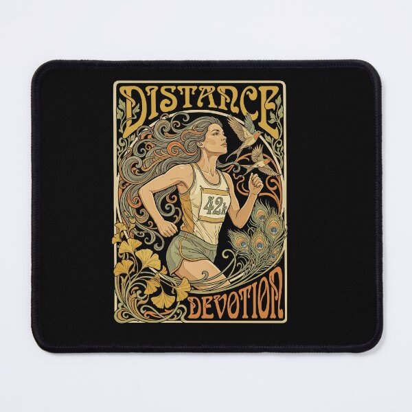 Item preview, Distance Devotion 42k Woman Runner Art Nouveau Birds Peacock Feather Floral designed and sold by graphixpolash.