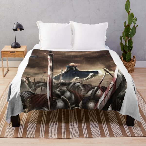 Item preview, Saber Artoria Pendragon Fate Stay Night – Fallen Battlefield Anime Knight трагic War Scene designed and sold by Dyan4.