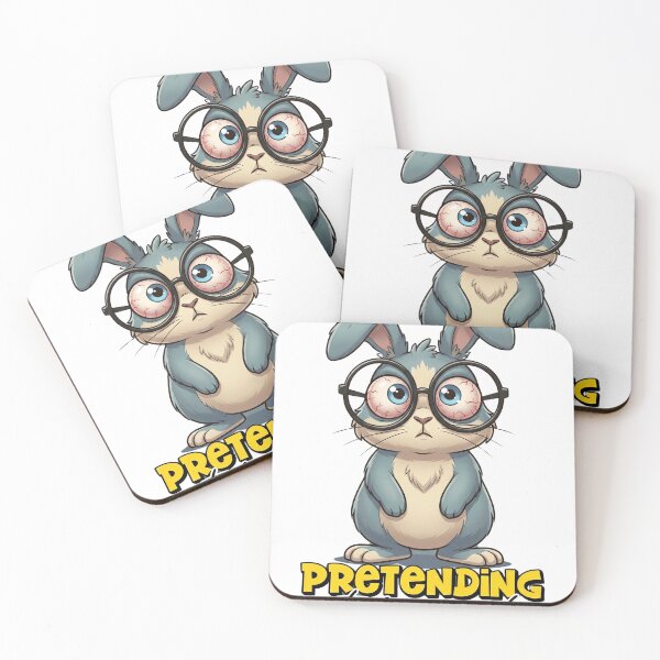 Item preview, Funny Bunny Pretending to Be Normal – Awkward Humor Meme Design designed and sold by ColorFlick.