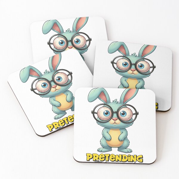Item preview, Funny Bunny Pretending to Be Normal – Awkward Humor Meme Design designed and sold by ColorFlick.