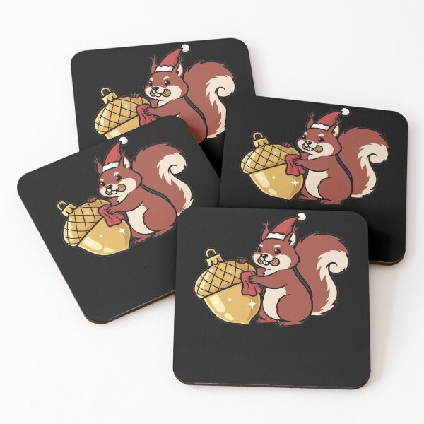 Item preview, Festive Squirrel Polishing Golden Christmas Acorn Ornament designed and sold by k3rstman1.
