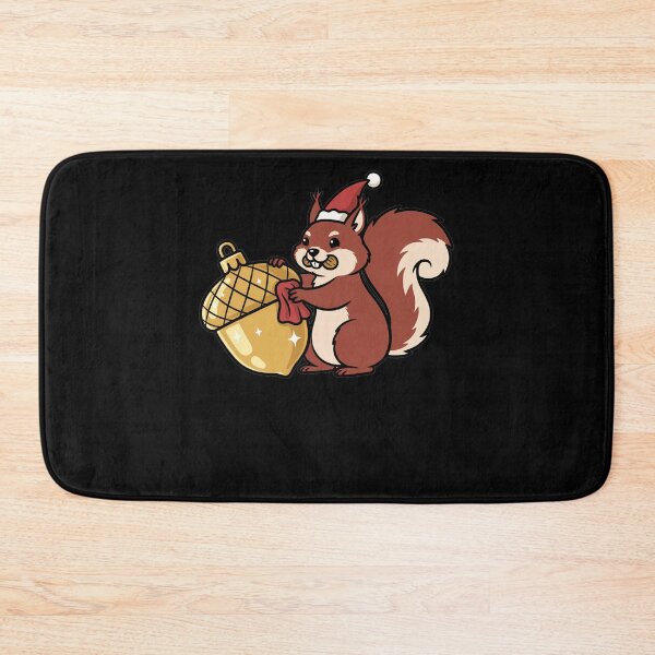 Item preview, Festive Squirrel Polishing Golden Christmas Acorn Ornament designed and sold by k3rstman1.