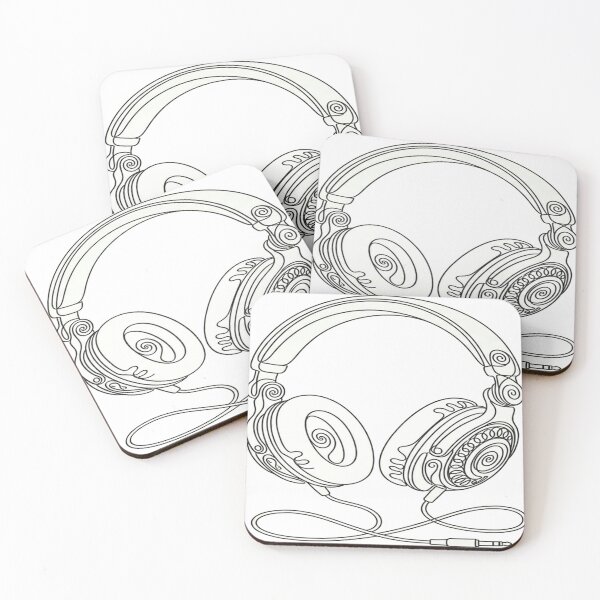 Item preview, Auriculares con diseño minimalista de líneas designed and sold by DinsignStudio.