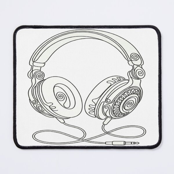 Item preview, Minimal Line Art-Headphone designed and sold by DinsignStudio.