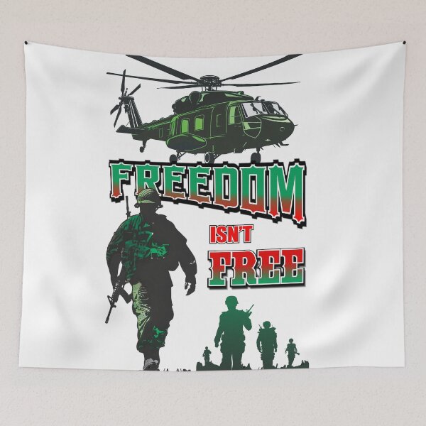 Item preview, Freedom Isn't Free-Unisex T-shirt, distinctive design and tailored for everyone designed and sold by RJRDesignStore1.
