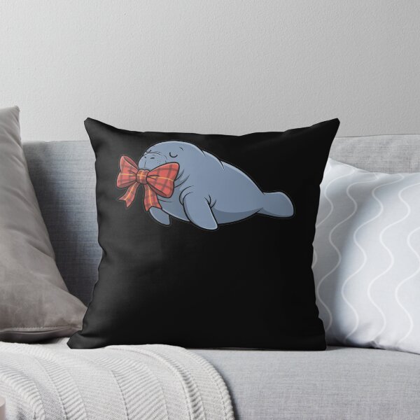 Item preview, Cute Cartoon Manatee Red Plaid Bow designed and sold by k3rstman1.