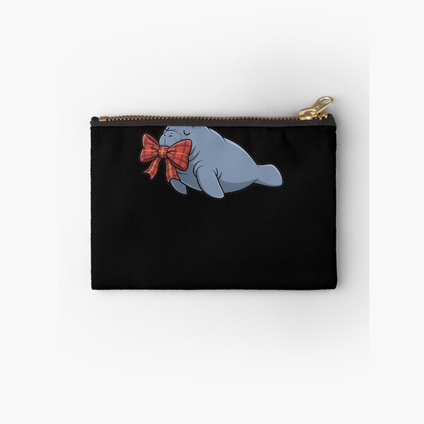 Item preview, Cute Cartoon Manatee Red Plaid Bow designed and sold by k3rstman1.