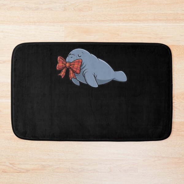 Item preview, Cute Cartoon Manatee Red Plaid Bow designed and sold by k3rstman1.