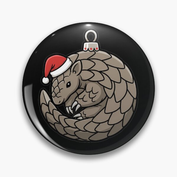 Item preview, Cute Festive Pangolin Santa Hat Christmas Ornament designed and sold by k3rstman1.