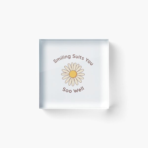 Item preview, Smiling Suits You Soo Well Aesthetic Daisy Positive Affirmation designed and sold by MaehwaBloom.