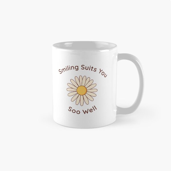 Item preview, Smiling Suits You Soo Well Aesthetic Daisy Positive Affirmation designed and sold by MaehwaBloom.