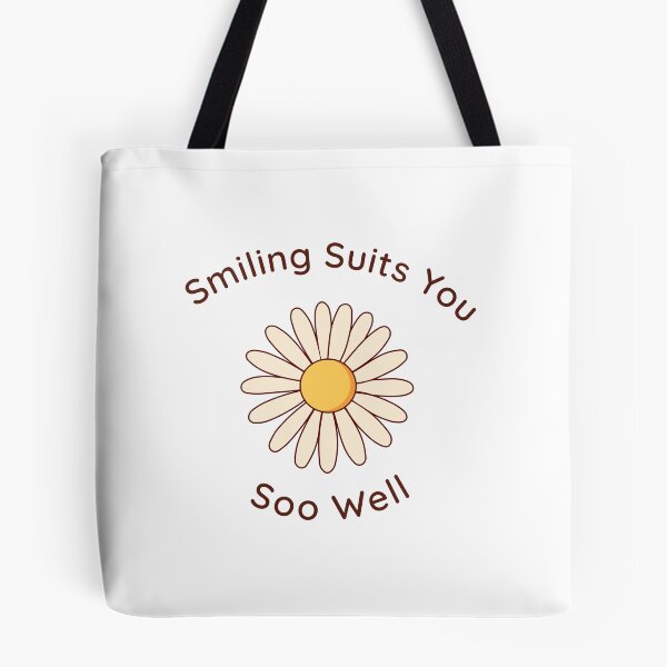 Item preview, Smiling Suits You Soo Well Aesthetic Daisy Positive Affirmation designed and sold by MaehwaBloom.