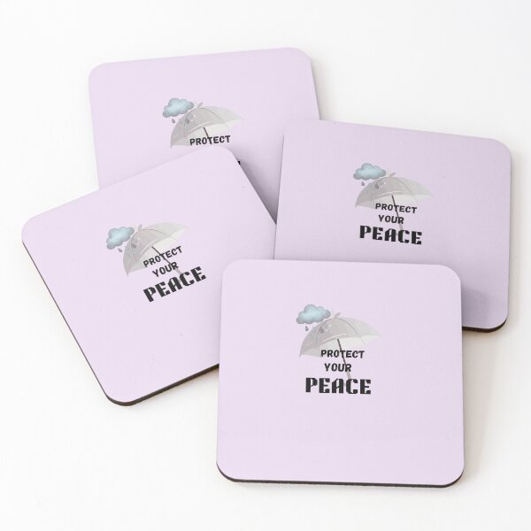Item preview, Protect Your Peace Minimal Typography Design, Calm Mind Quote with Umbrella  designed and sold by Palette _Vibes.