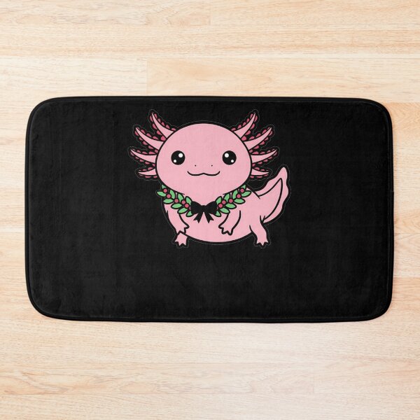 Item preview, Kawaii Pink Axolotl with Festive Holiday Wreath designed and sold by k3rstman1.