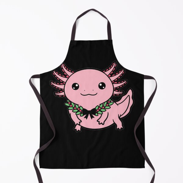 Item preview, Kawaii Pink Axolotl with Festive Holiday Wreath designed and sold by k3rstman1.