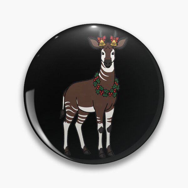 Item preview, Christmas Okapi with Holly Wreath and Bells designed and sold by k3rstman1.