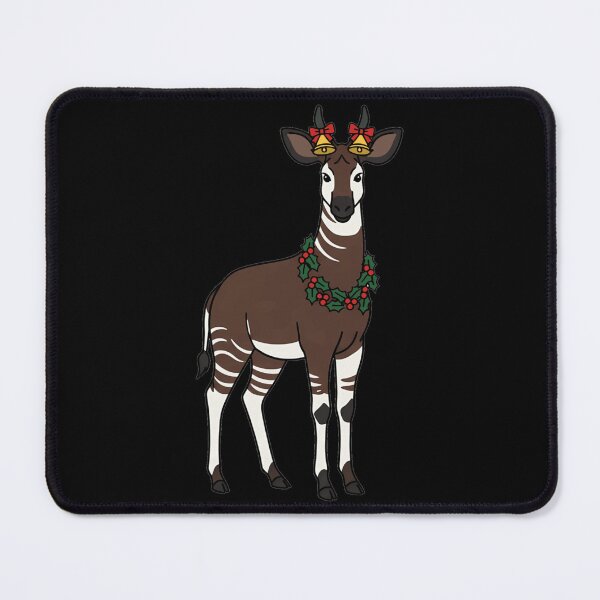 Item preview, Christmas Okapi with Holly Wreath and Bells designed and sold by k3rstman1.