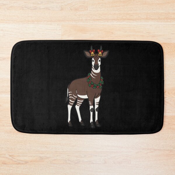 Item preview, Christmas Okapi with Holly Wreath and Bells designed and sold by k3rstman1.