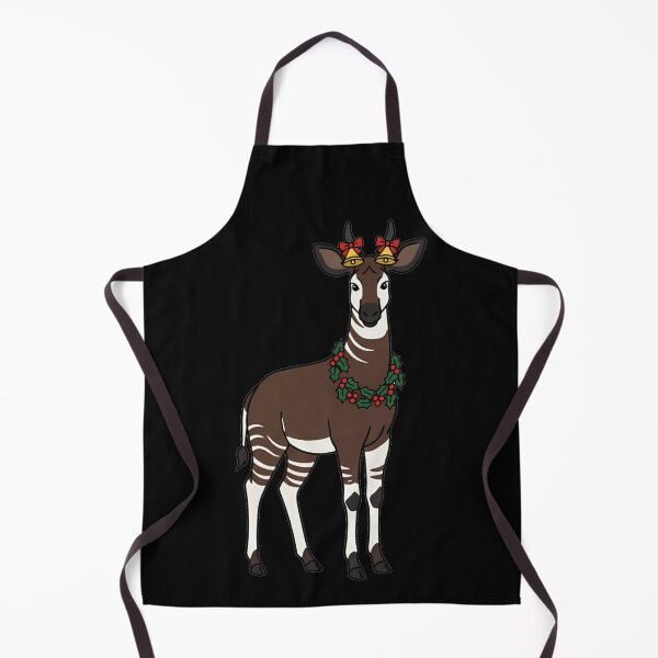 Item preview, Christmas Okapi with Holly Wreath and Bells designed and sold by k3rstman1.