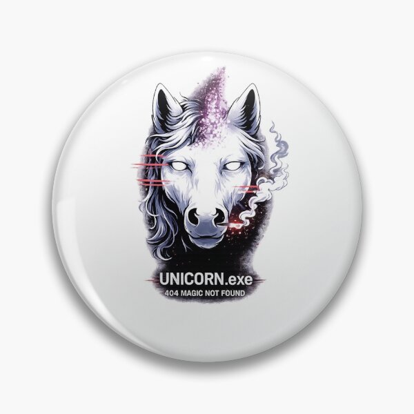 Item preview, UNICORN.exe – 404 Magic Not Found | Glitch unicorn design designed and sold by unglaublichGut.