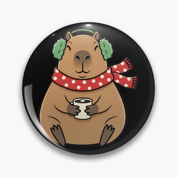 Item preview, Cozy Winter Capybara Hot Chocolate Scarf designed and sold by k3rstman1.