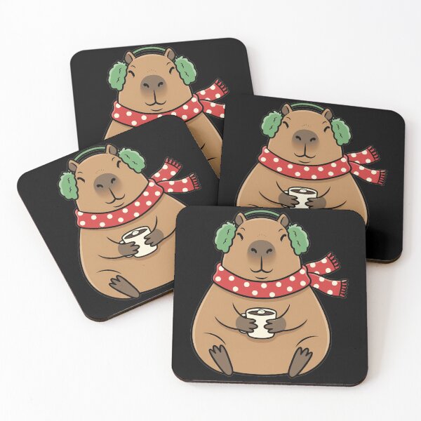 Item preview, Cozy Winter Capybara Hot Chocolate Scarf designed and sold by k3rstman1.