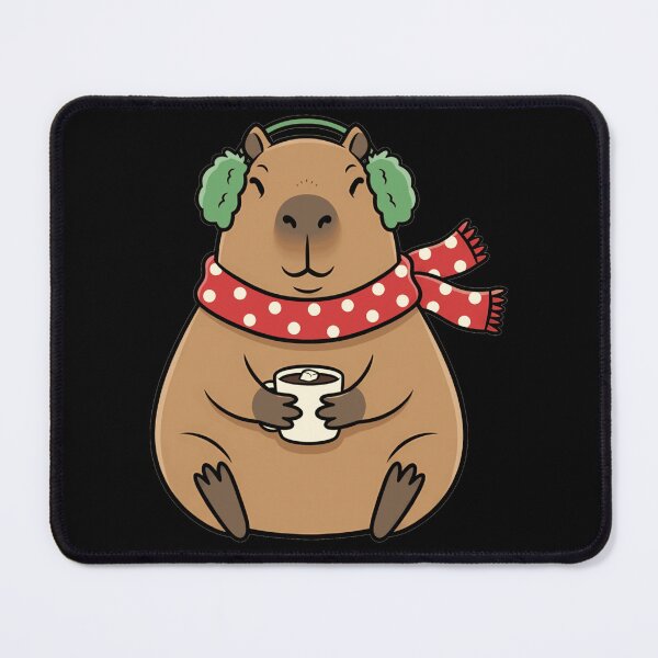 Item preview, Cozy Winter Capybara Hot Chocolate Scarf designed and sold by k3rstman1.